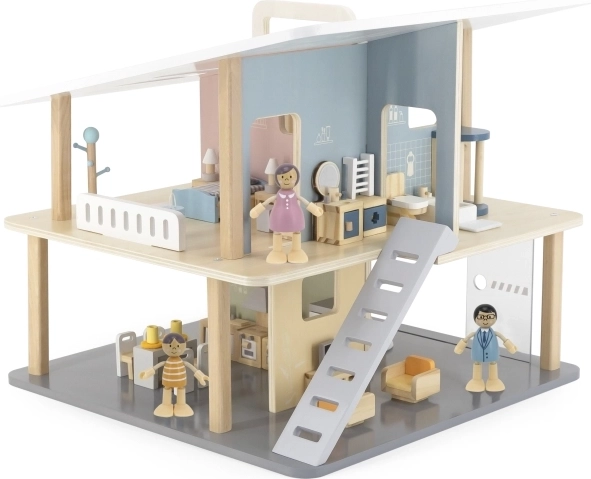 Diseño de dos plantas abierto con terraza