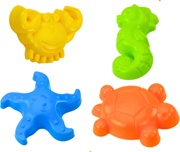 Moldes coloridos de criaturas marinas