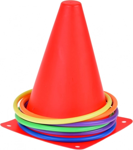 Conos y aros de colores