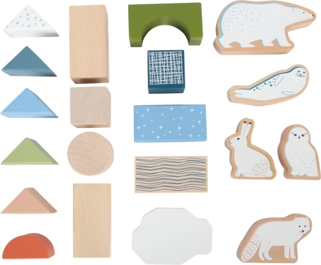 Construcción creativa con animales árticos