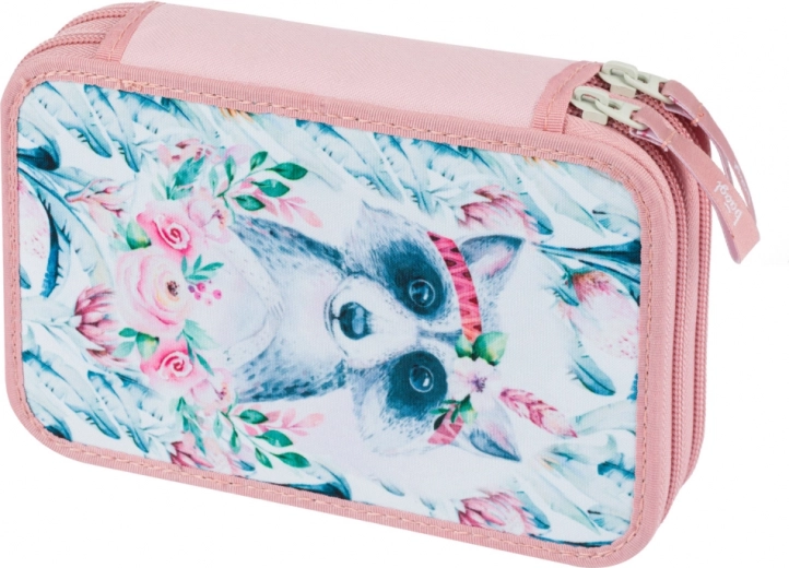 Estuche de dos pisos Mapache