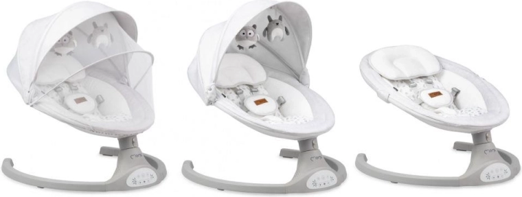 Balanceo lateral calmante y funcionamiento silencioso