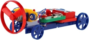 Hélice funcional y cableado visible