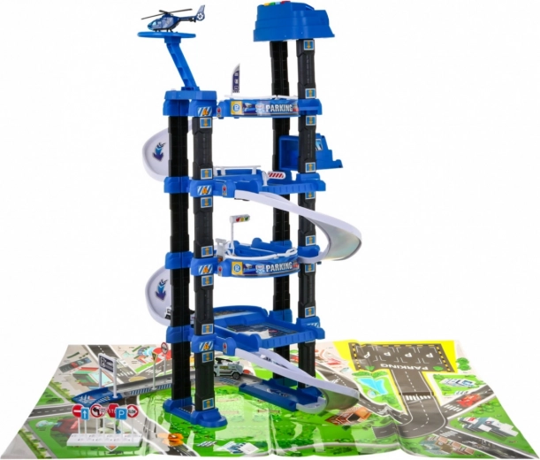 Cinco niveles de diversión con rampas y helipuerto