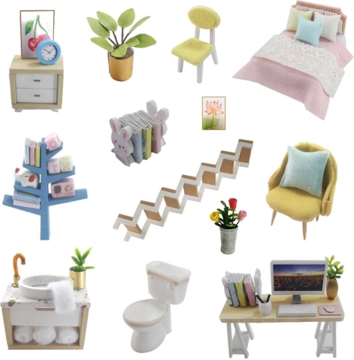 Amplio conjunto de equipamiento en miniatura