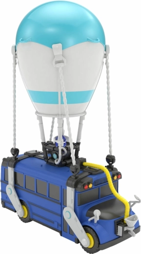 Icónico Battle Bus con globo