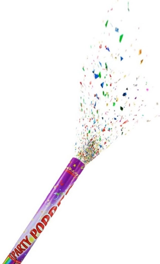 Disparo impactante de confeti de colores