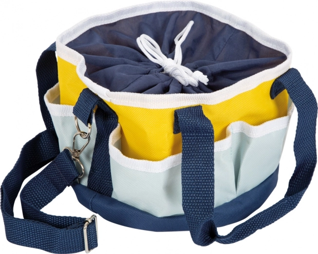 Bolsa práctica con cierre de cordón y bolsillos