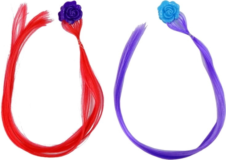 Mechones de colores con horquillas florales