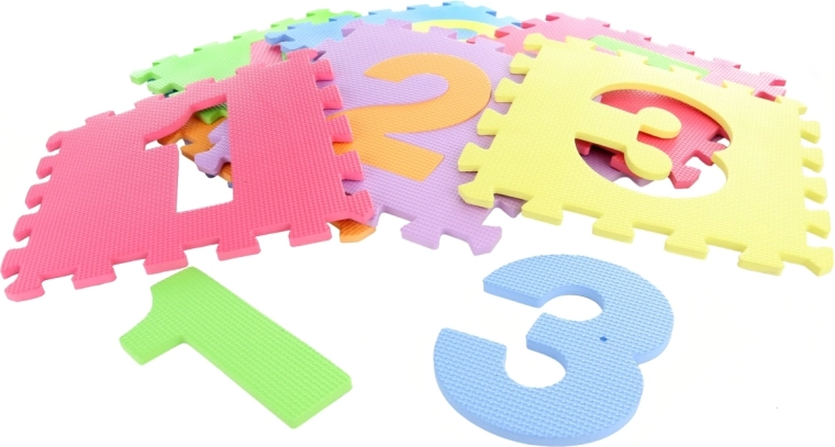 Piezas de espuma de colores