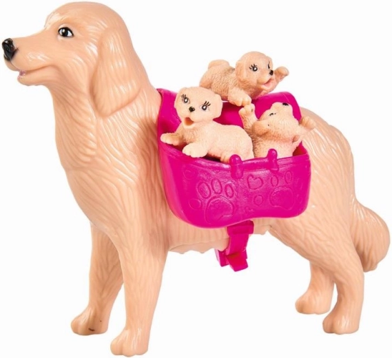 Práctico portabebés en la espalda de la perrita