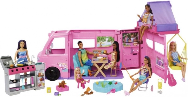 Caravana transformable con 7 zonas de juego