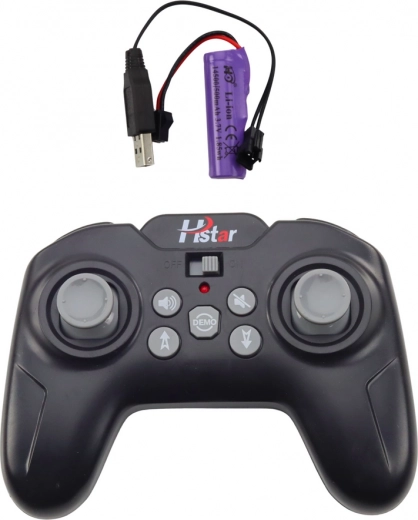 Control remoto y batería recargable