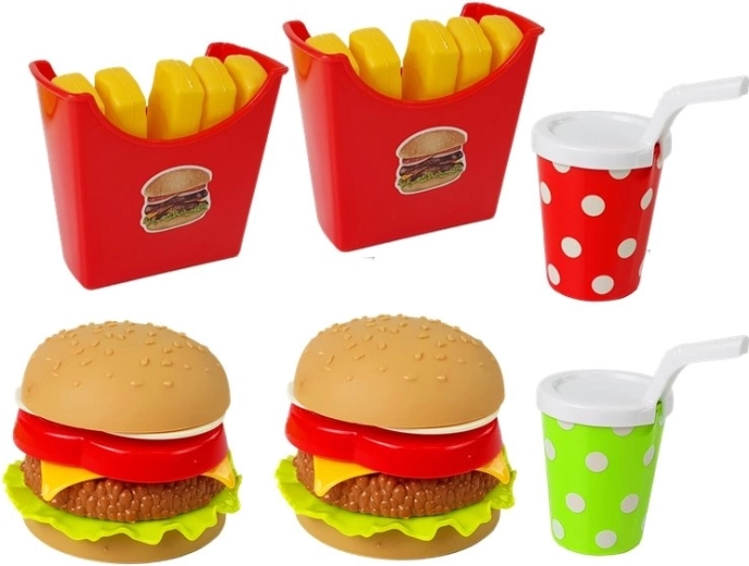 Hamburguesa desmontable con ingredientes