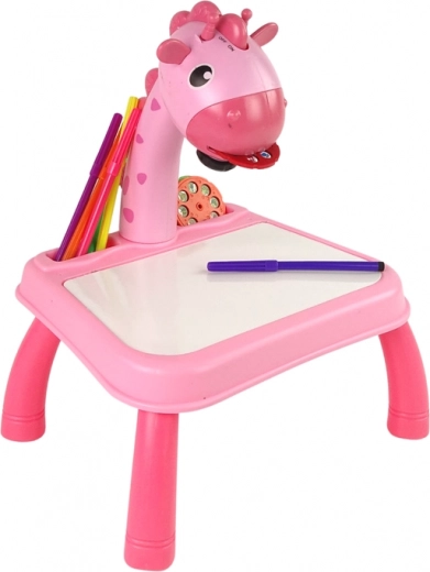 Mesa ligera y segura con jirafa