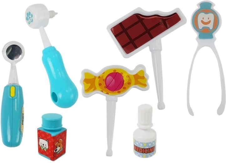 Espejo con luz y herramientas realistas