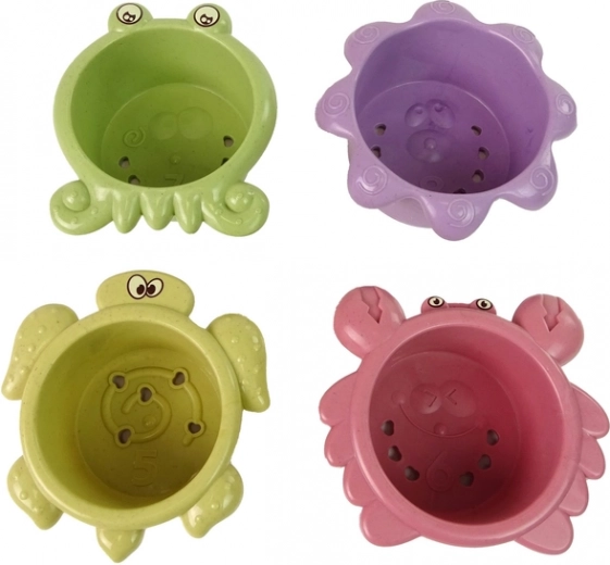 Vasitos de plástico de animales marinos