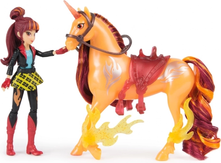 Unicornio mágico Cinder con accesorios