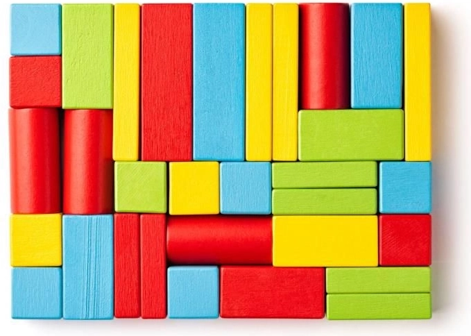 Bloques de colores para construir de forma creativa