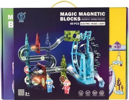 Rueda eléctrica con música como ascensor para canicas