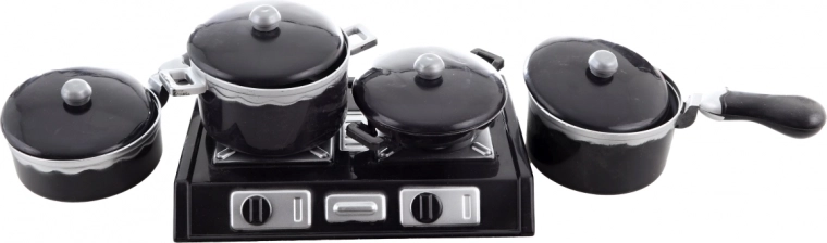 Cocinilla y vajilla realistas