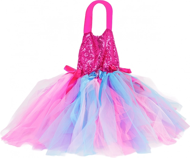 Vestido arcoíris con falda tutú esponjosa
