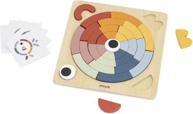 Puzle circular con tarjetas de modelos