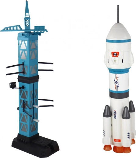 Cohete modular y torre de lanzamiento