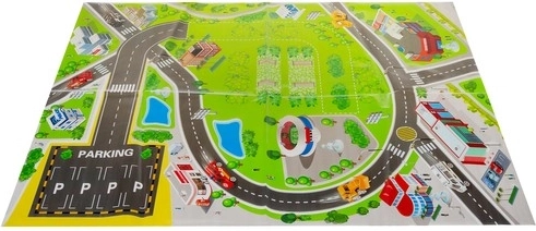 Ciudad completa en la alfombrilla