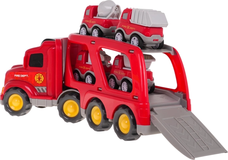 Remolque de transporte desmontable y rampa abatible