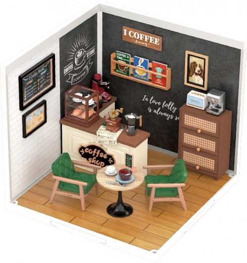 Detalles realistas y equipamiento de cafetería