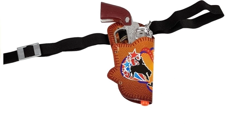 Revólver con funda y cinturón ajustable