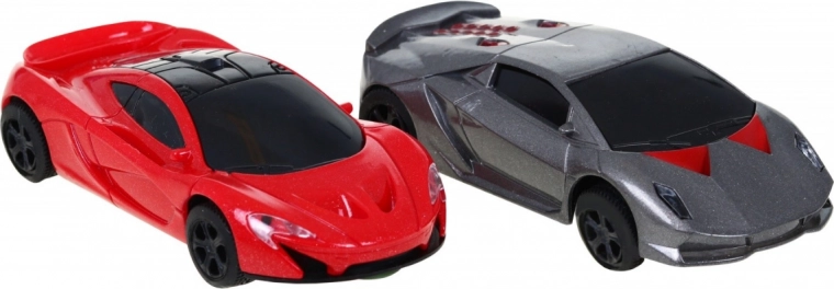 Dos cochecitos de carreras brillantes