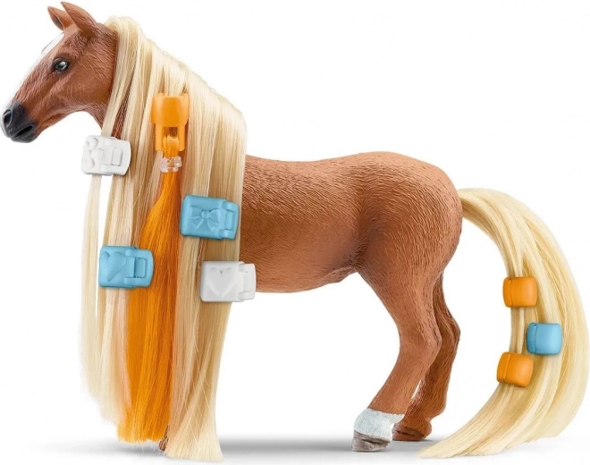 Melena larga peinable y accesorios de estilo