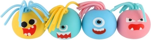 Diseño lúdico tipo monstruo con flecos