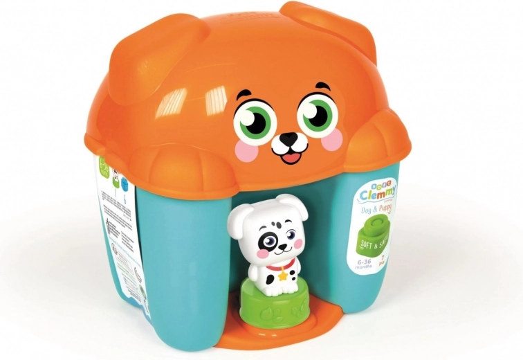 Caja con tapa y un adorable perrito