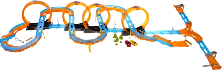 Cuatro bucles de 360 grados y curvas cerradas