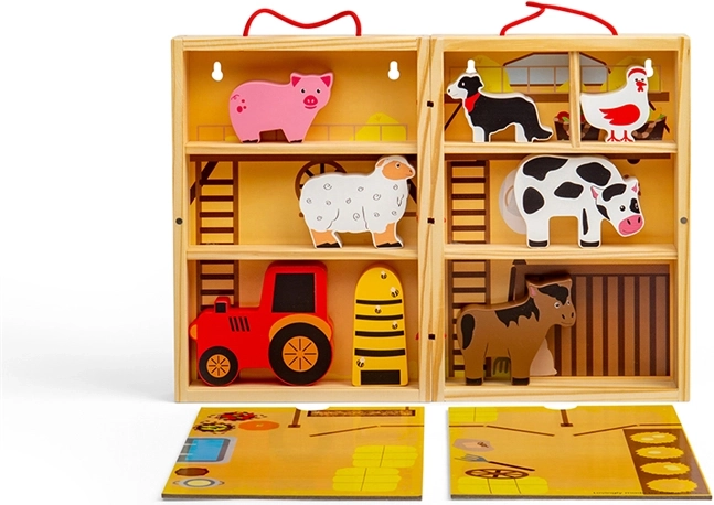 Todo en uno: una granja que se pliega en una cajita