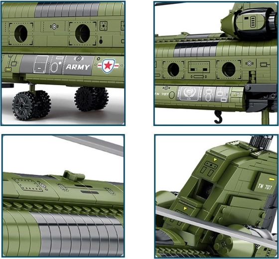 Fuselaje, tren de aterrizaje y calcas detallados