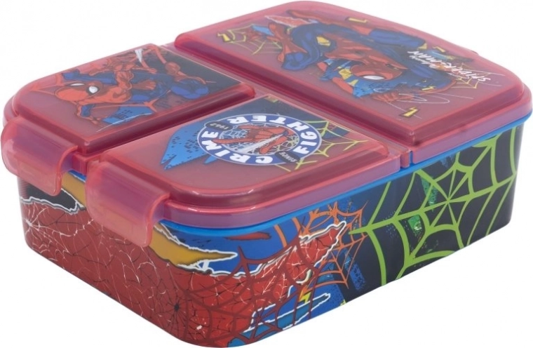 Tres compartimentos separados para un almuerzo variado