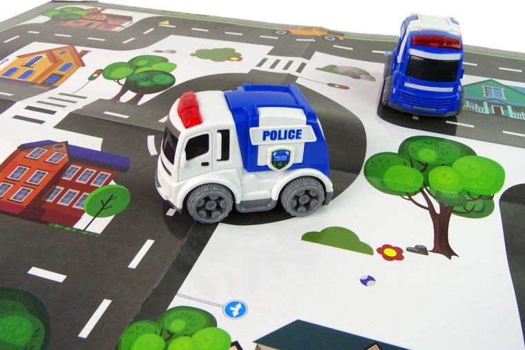 Mapa educativo y señales de tráfico