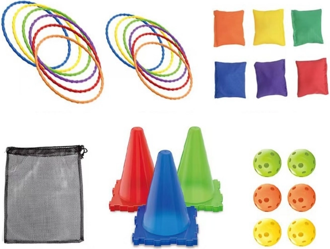 3 en 1: aros, saquitos y pelotas