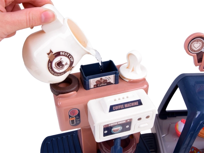 Cafetera con flujo de agua y efectos realistas