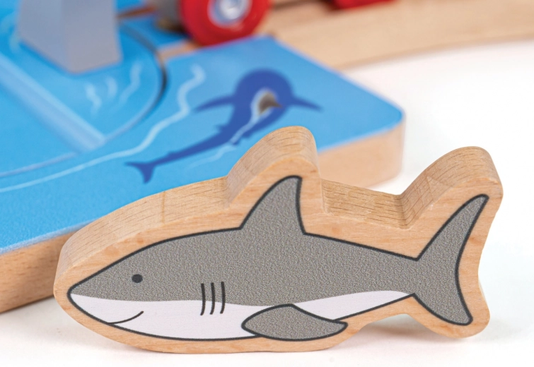 Dos figuras robustas de tiburón