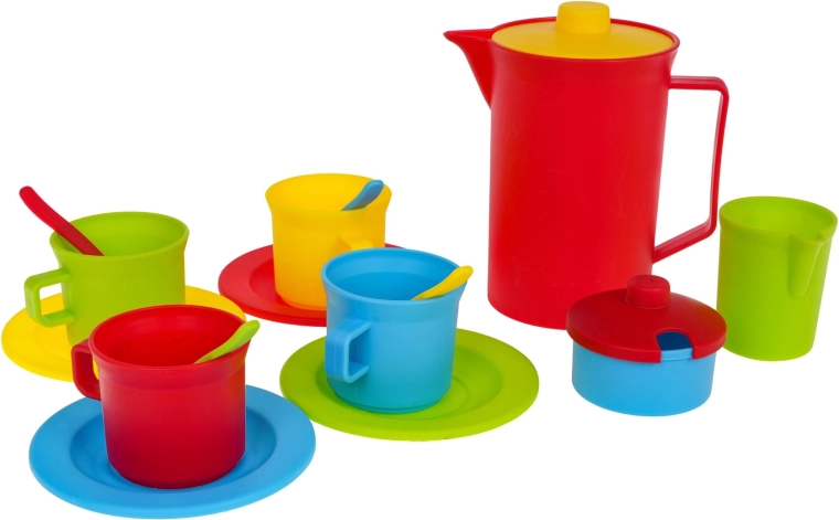 Set de té de colores para 4 niños