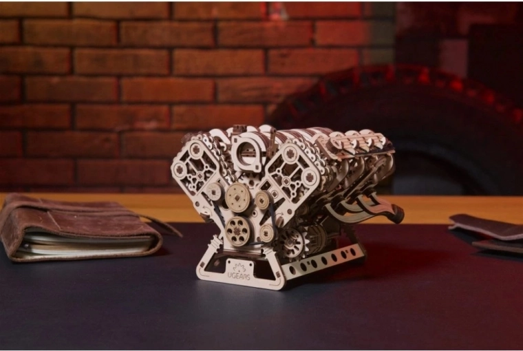 Simulación realista de motor V8