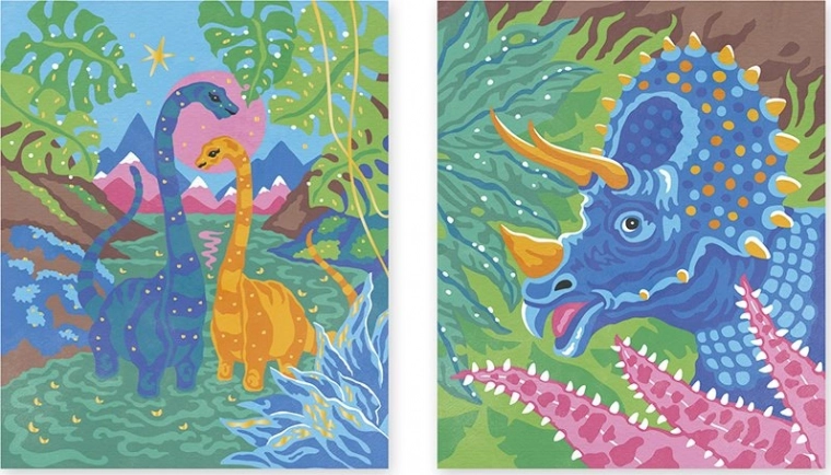 Preciosos motivos de dinosaurios para pequeños y mayores