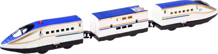 Tren de alta velocidad moderno con tres coches