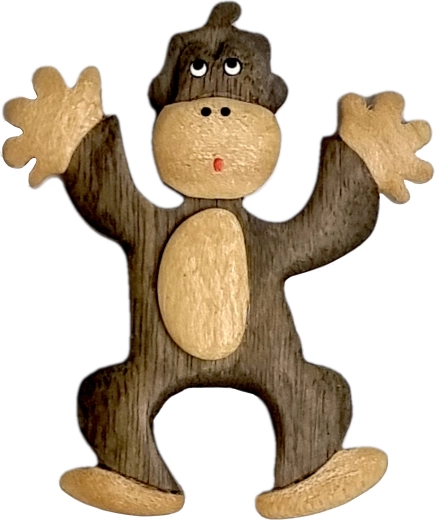Diseño juguetón de monito que ilumina cualquier espacio