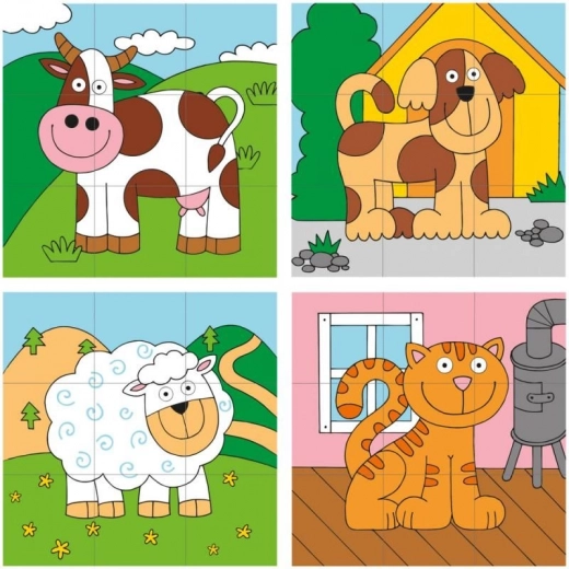 Ilustración colorida de animalitos